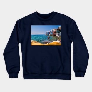 Greece. Mykonos. Little Venice in the afternoon. Crewneck Sweatshirt